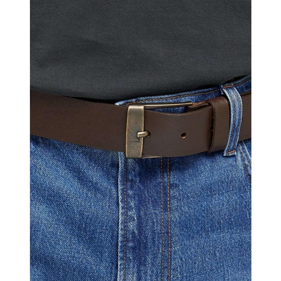 Lee Leder Logo Schnalle Gürtel  