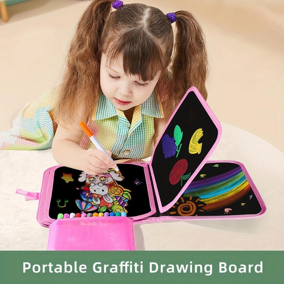 Activity-board  Petit tableau de coloriage pour enfants Graffiti Livre de dessin portable pour enfants 