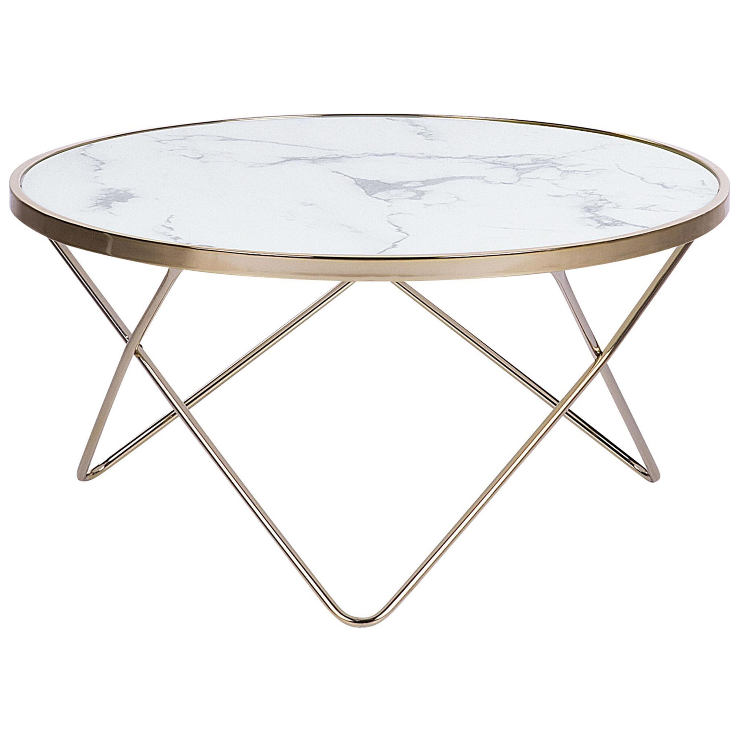 Beliani Table basse en Verre de sécurité Glamour MERIDIAN  