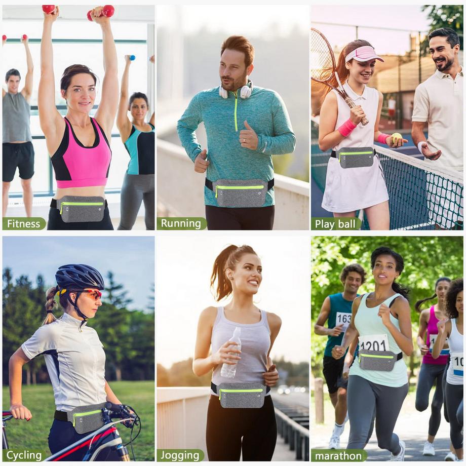 Only-bags.store Sac Banane de Course Étanche avec Prise Casque  