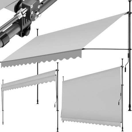 Tectake Tenda a morsetto con manovella, altezza regolabile  