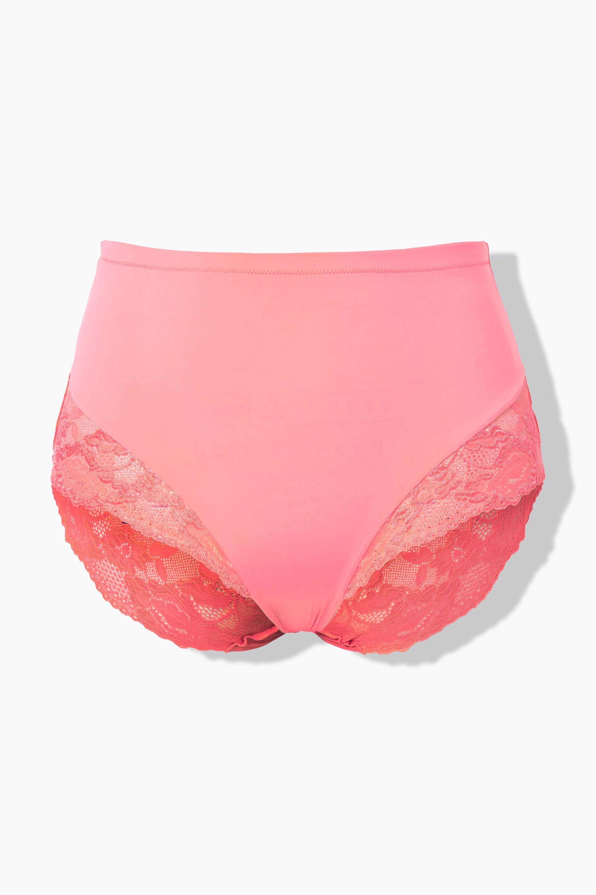 Ulla Popken Slip Midi Pizzo Trasparente Arricciato Dietro  