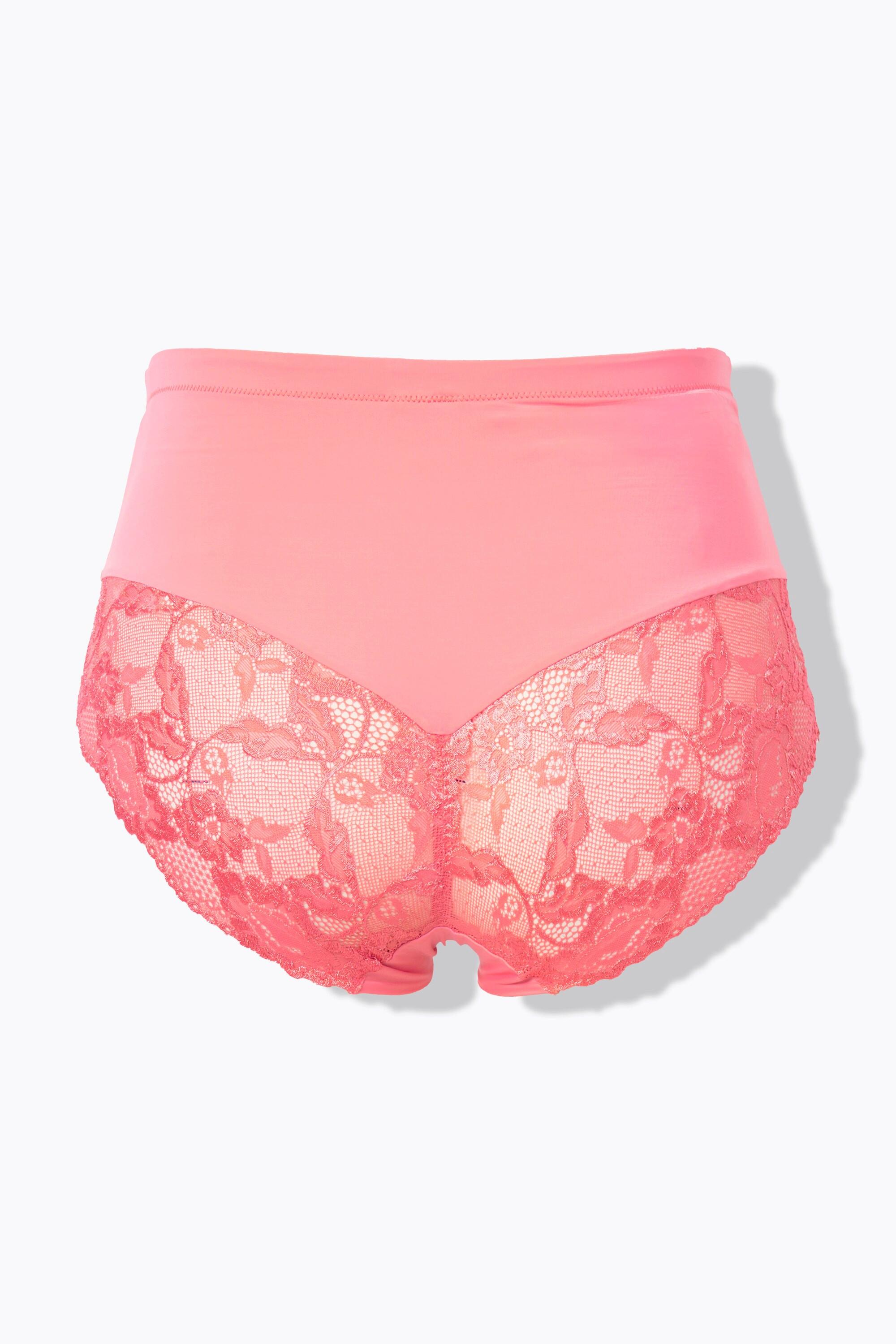 Ulla Popken Slip Midi Pizzo Trasparente Arricciato Dietro  