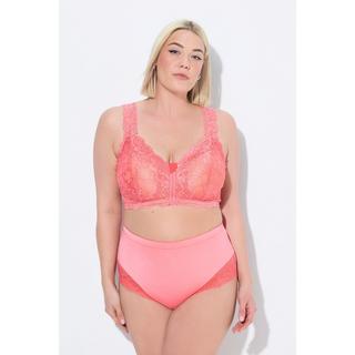 Ulla Popken Slip Midi Pizzo Trasparente Arricciato Dietro  