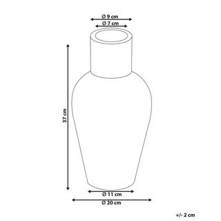 Beliani Vase décoratif en Terre cuite Traditionnel KARFI  