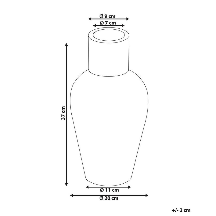 Beliani Vase décoratif en Terre cuite Traditionnel KARFI  