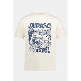 JP1880  T-shirt à manches courtes, col rond et imprimé 