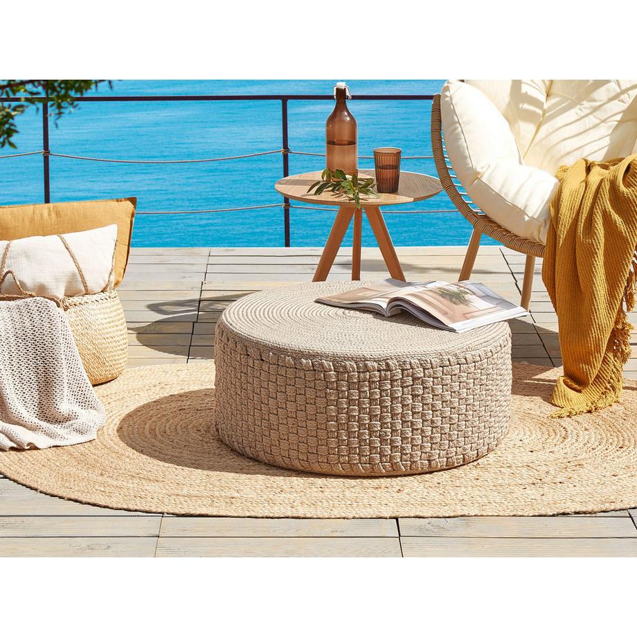 Beliani Pouf aus Stoff Boho MITHI  