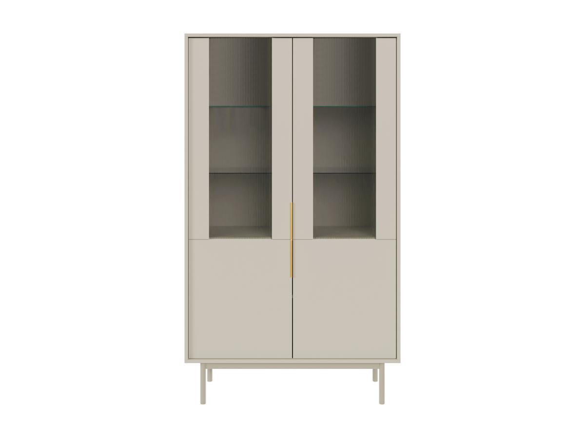 Vente-unique  Vitrine avec 2 portes - Beige - DABRIANA 