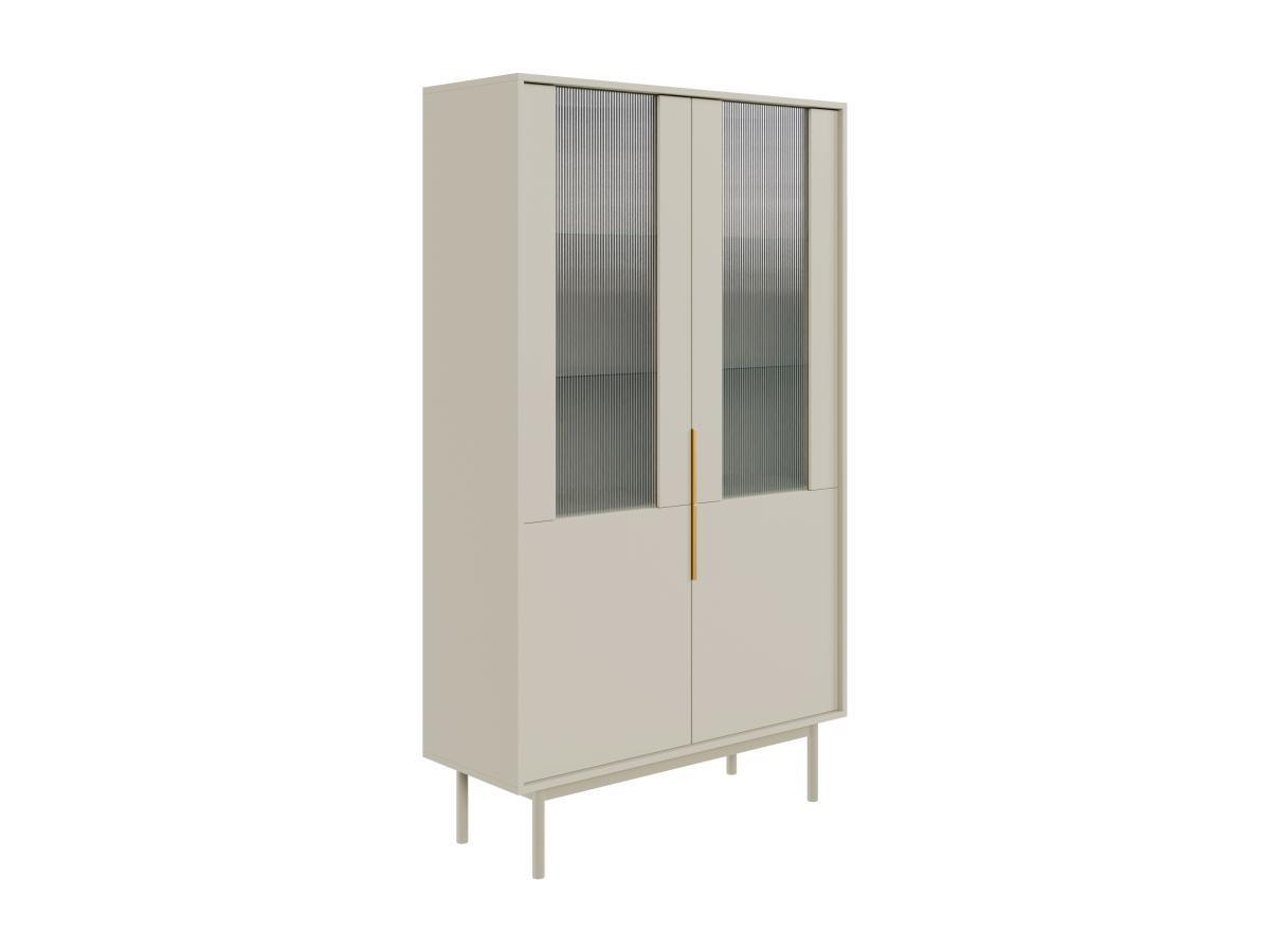 Vente-unique  Vitrine avec 2 portes - Beige - DABRIANA 