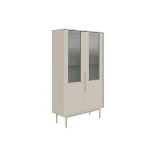 Vente-unique  Vitrinenschrank mit 2 Türen - Beige - DABRIANA 