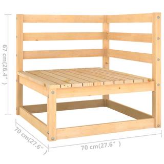 VidaXL Canapé d'angle bois  