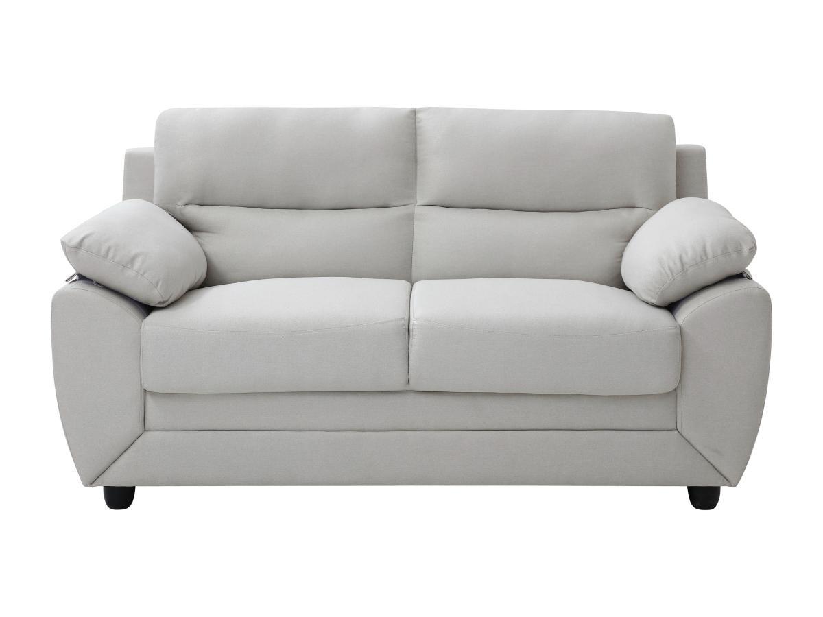 Vente-unique Sofa 2-Sitzer - Stoff - Beige - MANOA  