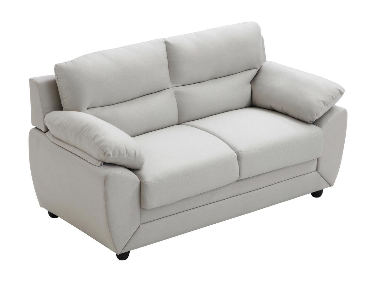 Vente-unique Sofa 2-Sitzer - Stoff - Beige - MANOA  