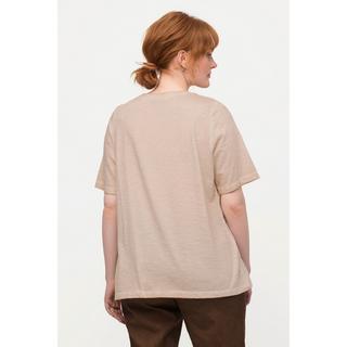 Ulla Popken  Trachten-T-Shirt, Rehkitz, Classic, V-Ausschnitt, Halbarm 