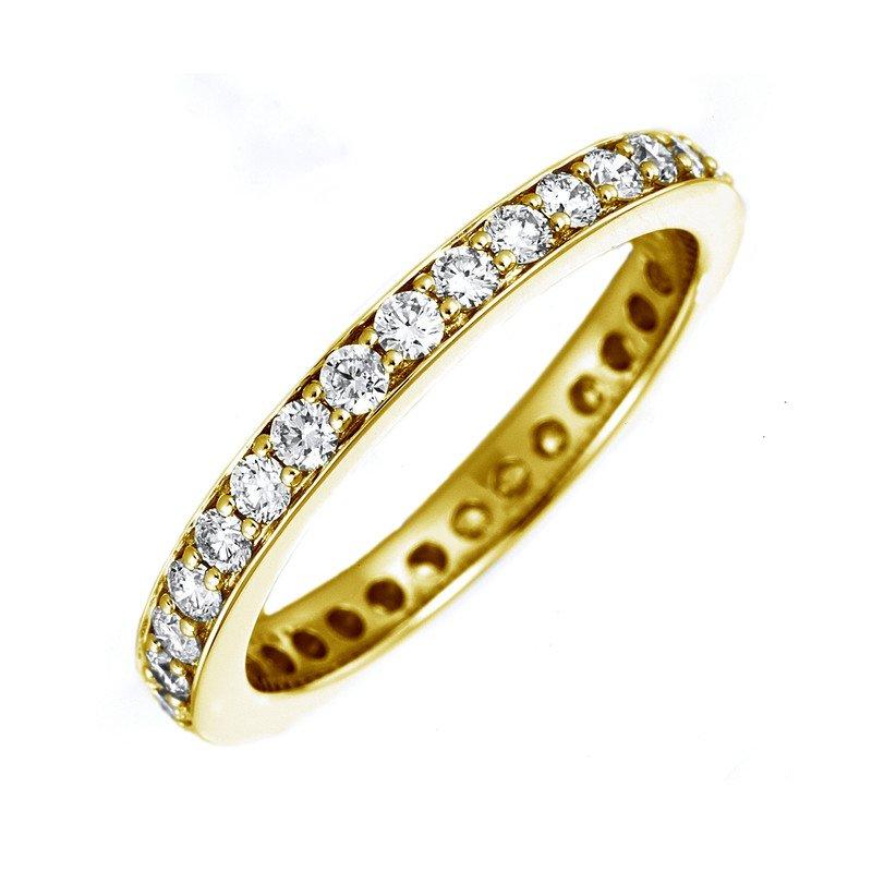 Image of MUAU Schmuck Mémoire-Ring 750/18K Gelbgold Diamant 1ct. - ONE SIZE