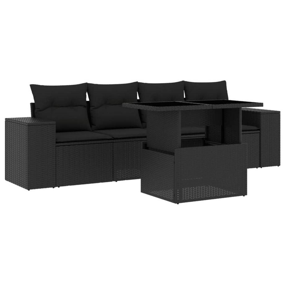 set divano da giardino Polirattan