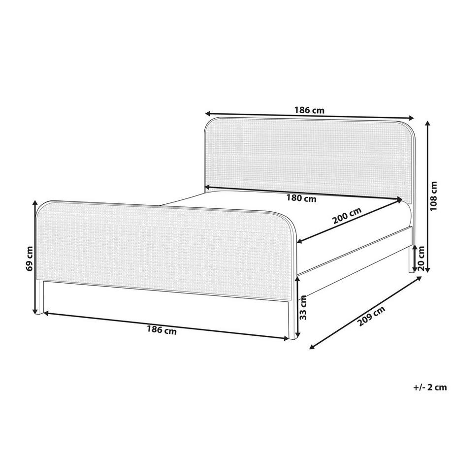 Beliani Lit avec sommier en Bois de pin Rustique GONFARON  