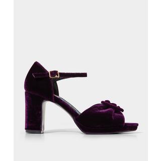 Joe Browns  Samt-Peep-Toe-Schuhe mit Knöchelriemen 