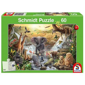 Puzzle Tiere in Afrika (60Teile)