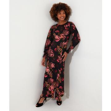 PETITE Robe Jersey Luxe Florale Sombre