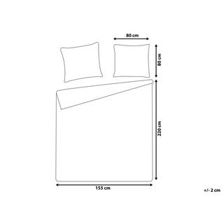 Beliani Bettwäsche aus Baumwolle Modern GREENWOOD  
