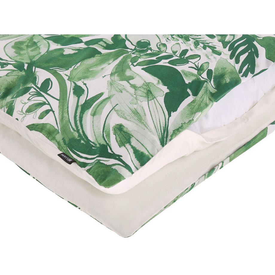 Beliani Modern GREENWOOD Set Copripiumino in Raso di Cotone  