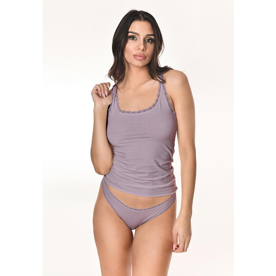 COTTON LACE Tanktop  3er Pack