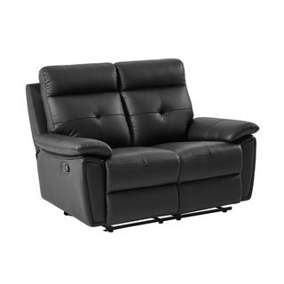 Vente-unique Relaxsofa 2-Sitzer - Leder - Schwarz - VINETA  