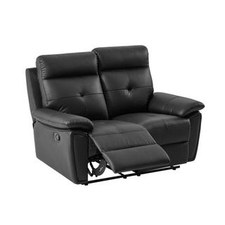 Vente-unique Relaxsofa 2-Sitzer - Leder - Schwarz - VINETA  