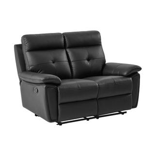 Vente-unique Relaxsofa 2-Sitzer - Leder - Schwarz - VINETA  