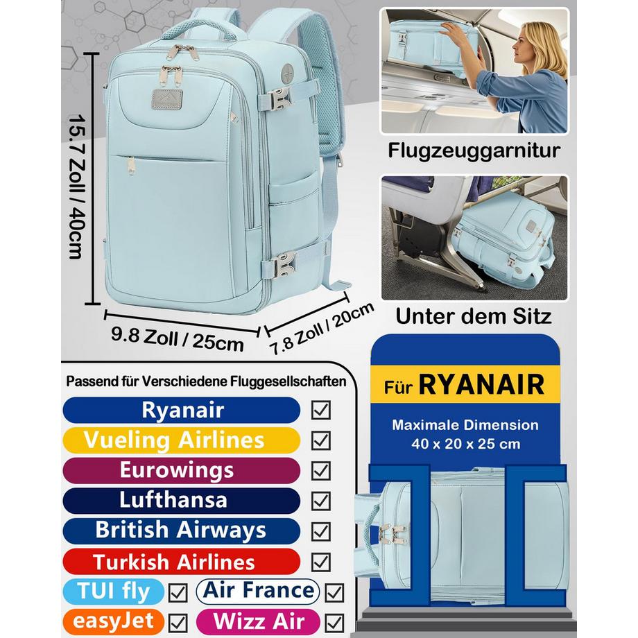 Only-bags.store Petit Sac à Dos pour Bagage à Main Ryanair  