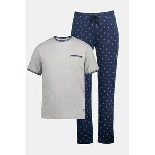 JP1880  Pyjama deux pièces, avec t-shirt et pantalon dans un imprimé minimaliste 