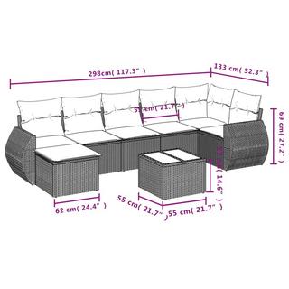 VidaXL Garten sofagarnitur poly-rattan  