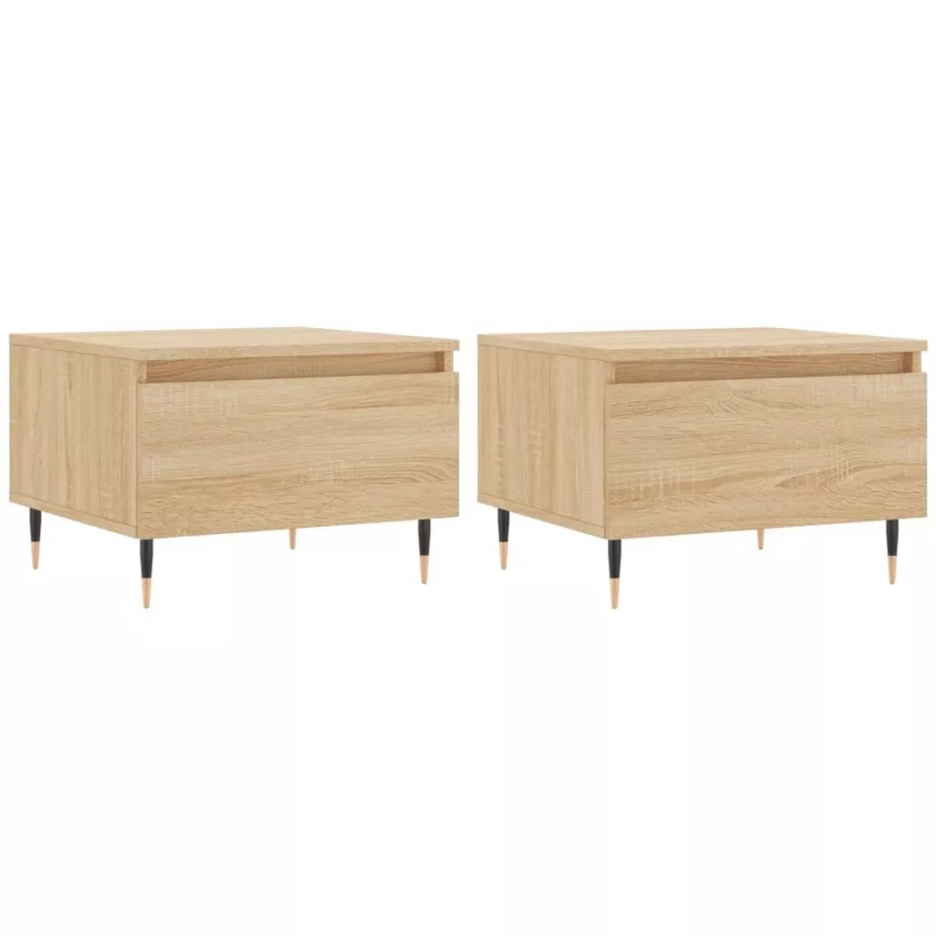 Tables basses 2 pcs chêne sonoma 50x46x35 cm bois d'ingénierie vidaXL