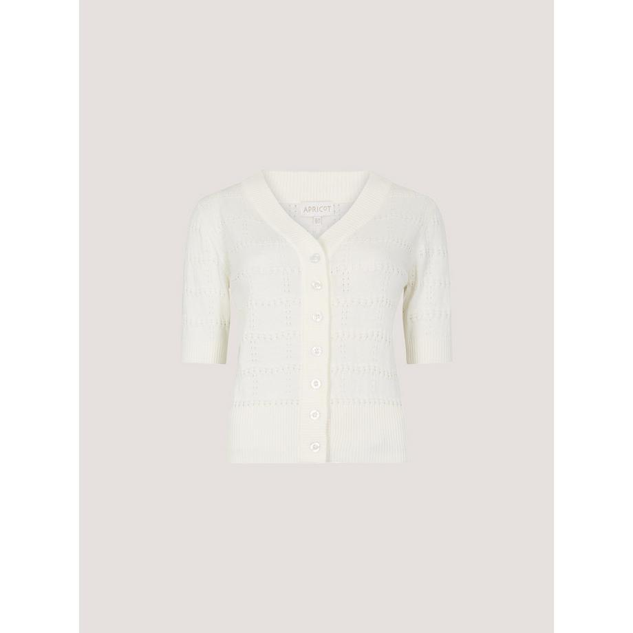 APRICOT Cardigan in maglia pointelle a righe  