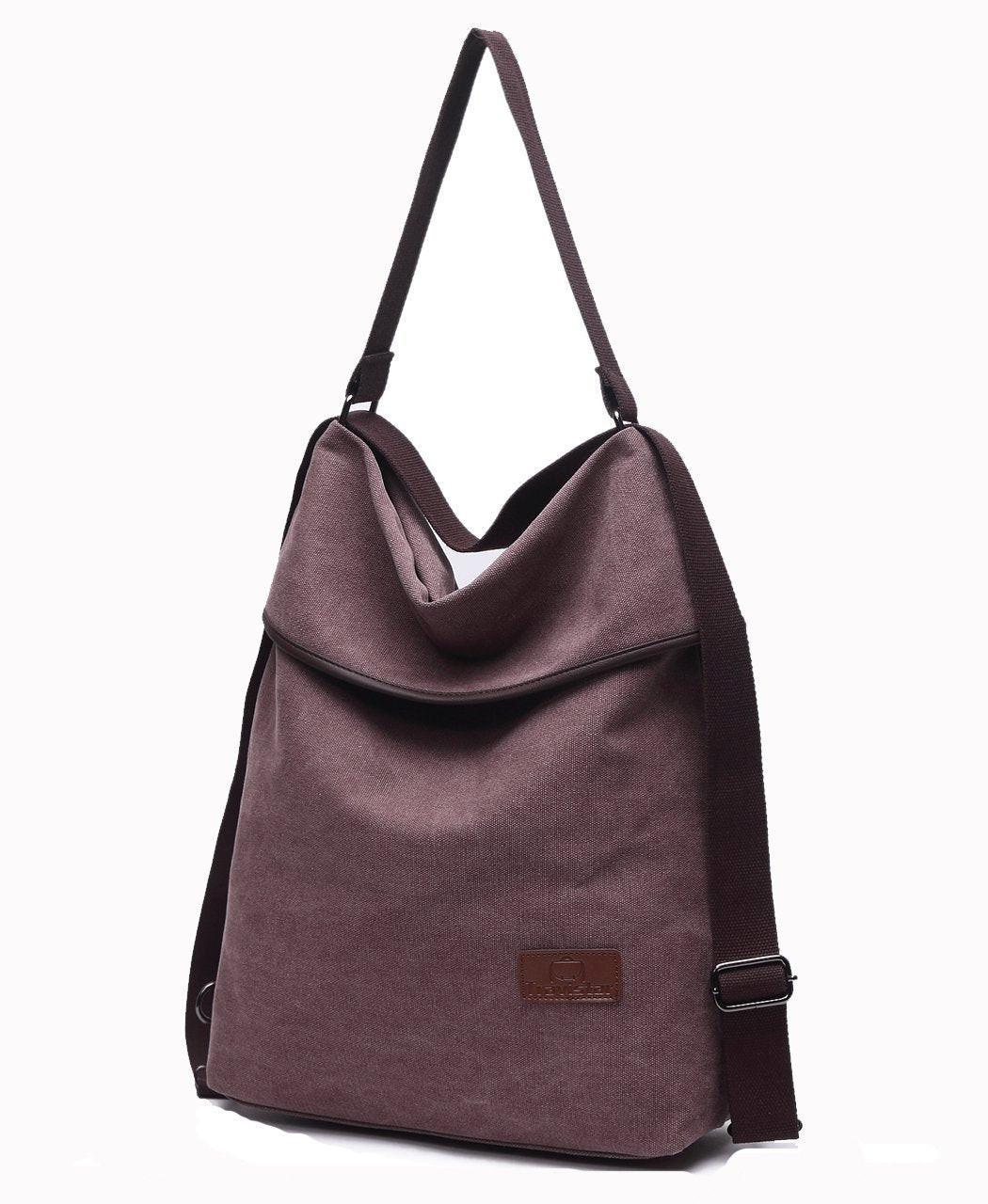 Only-bags.store Canvas Umhängetasche Rucksack Handtasche Vintage Umhängetasche Anti-Diebstahl Hobo Tasche für den Alltag Büro Schule outing  