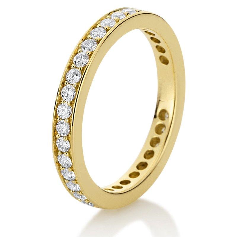 Image of MUAU Schmuck Mémoire-Ring 750/18K Gelbgold Diamant 0.75ct. - ONE SIZE