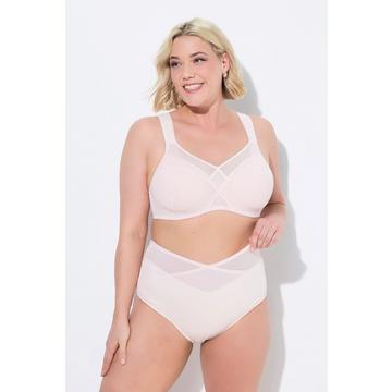 Culotte maxi sculptante taille haute, large taille en mesh et effet cache-cœur