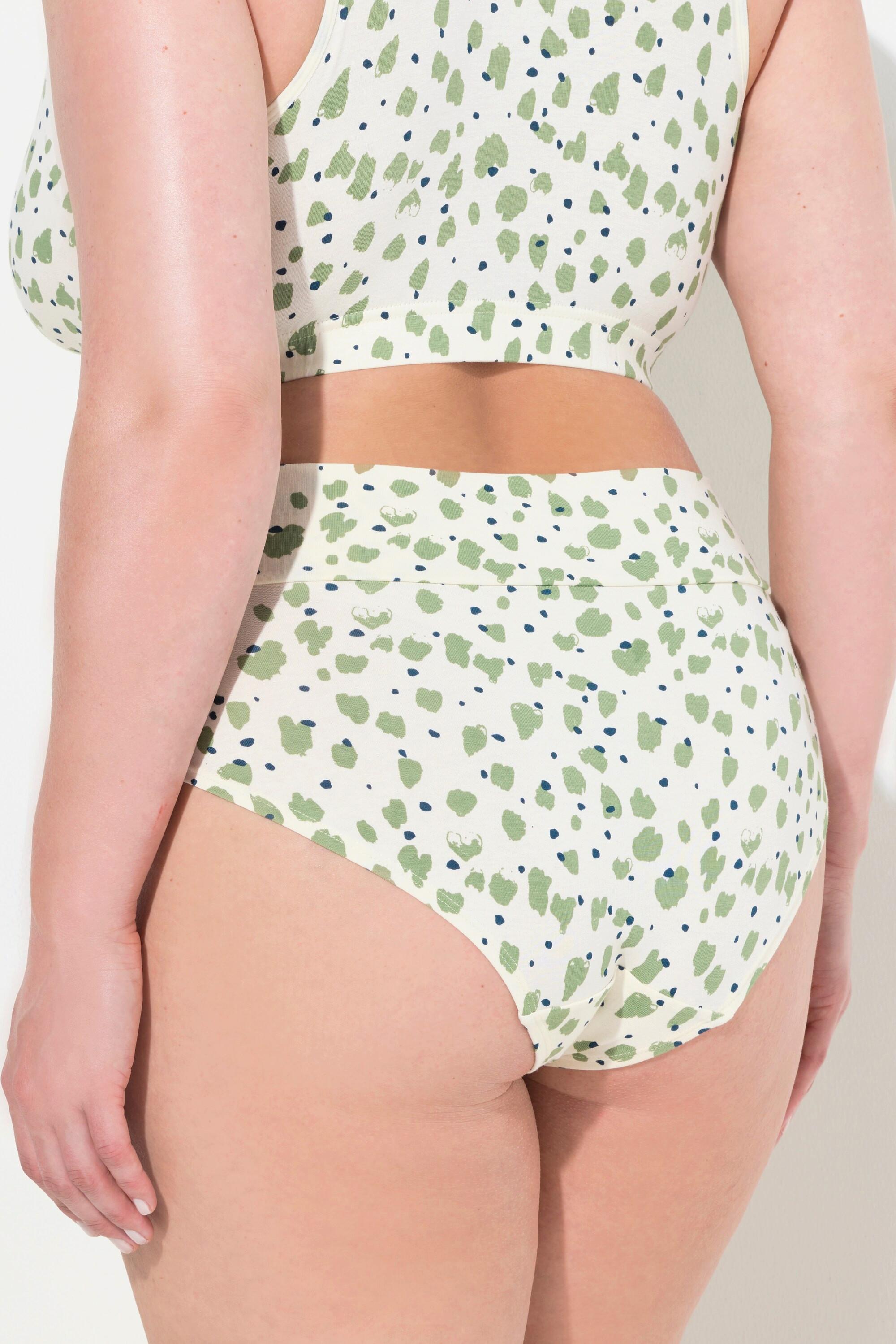 Ulla Popken Slip Bellieva Vita Alta Pois Cotone Biologico  