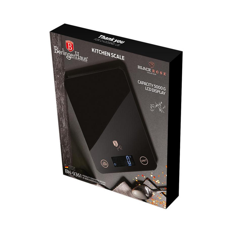 Berlinger Haus Digitale Küchenwaage max. 5 kg Black Rose Collection  