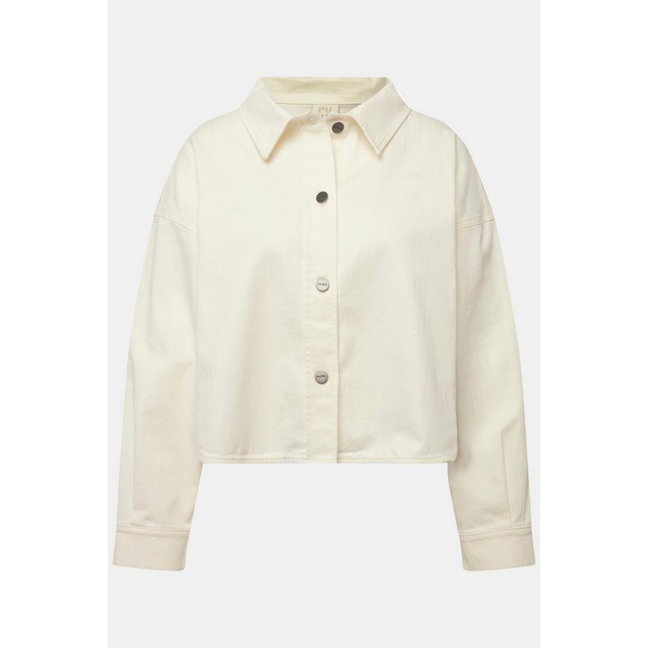 Ulla Popken Jeans-Shirtjacke Relaxed Fit Biobaumwolle  