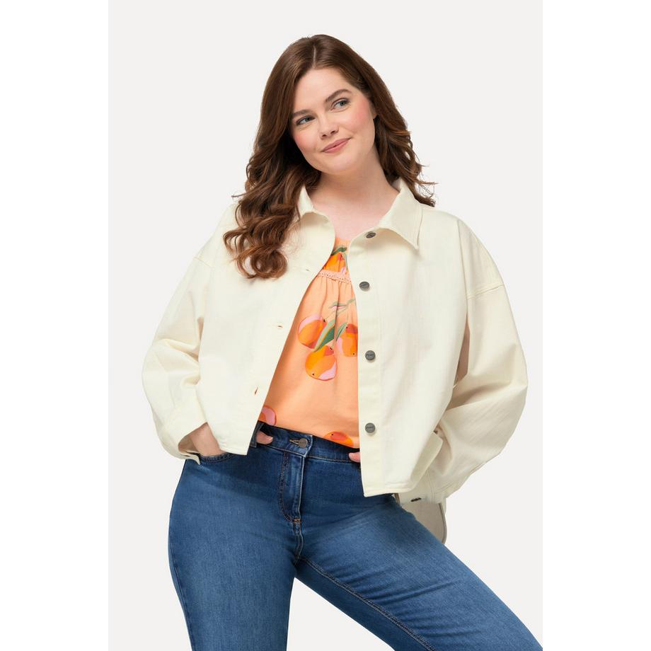 Ulla Popken Jeans-Shirtjacke Relaxed Fit Biobaumwolle  