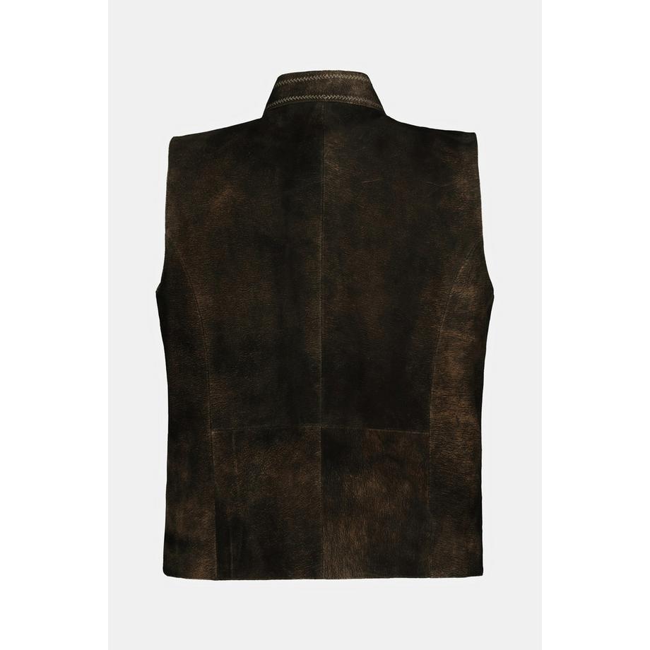 JP1880 Gilet Traditionnel en Daim de Chèvre Col Montant  
