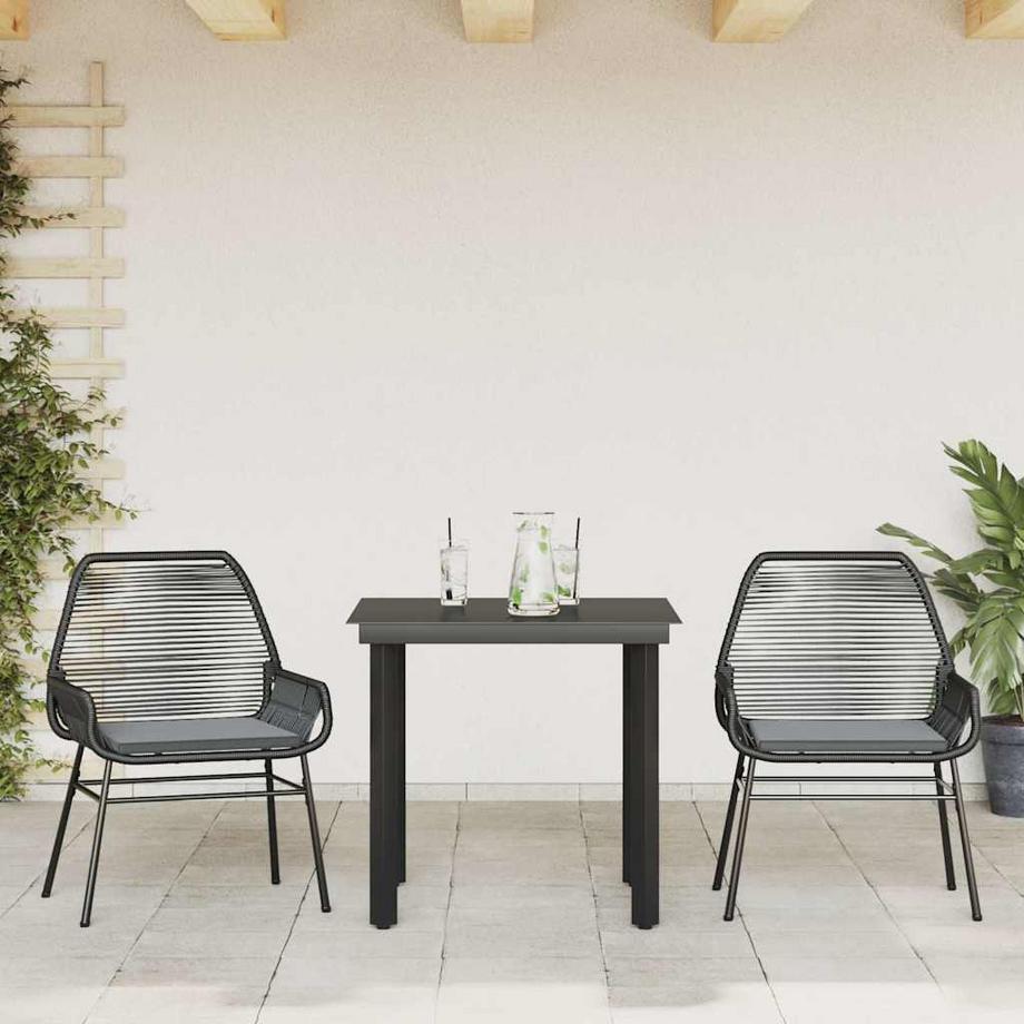 VidaXL Ensemble à manger de jardin rotin synthétique  