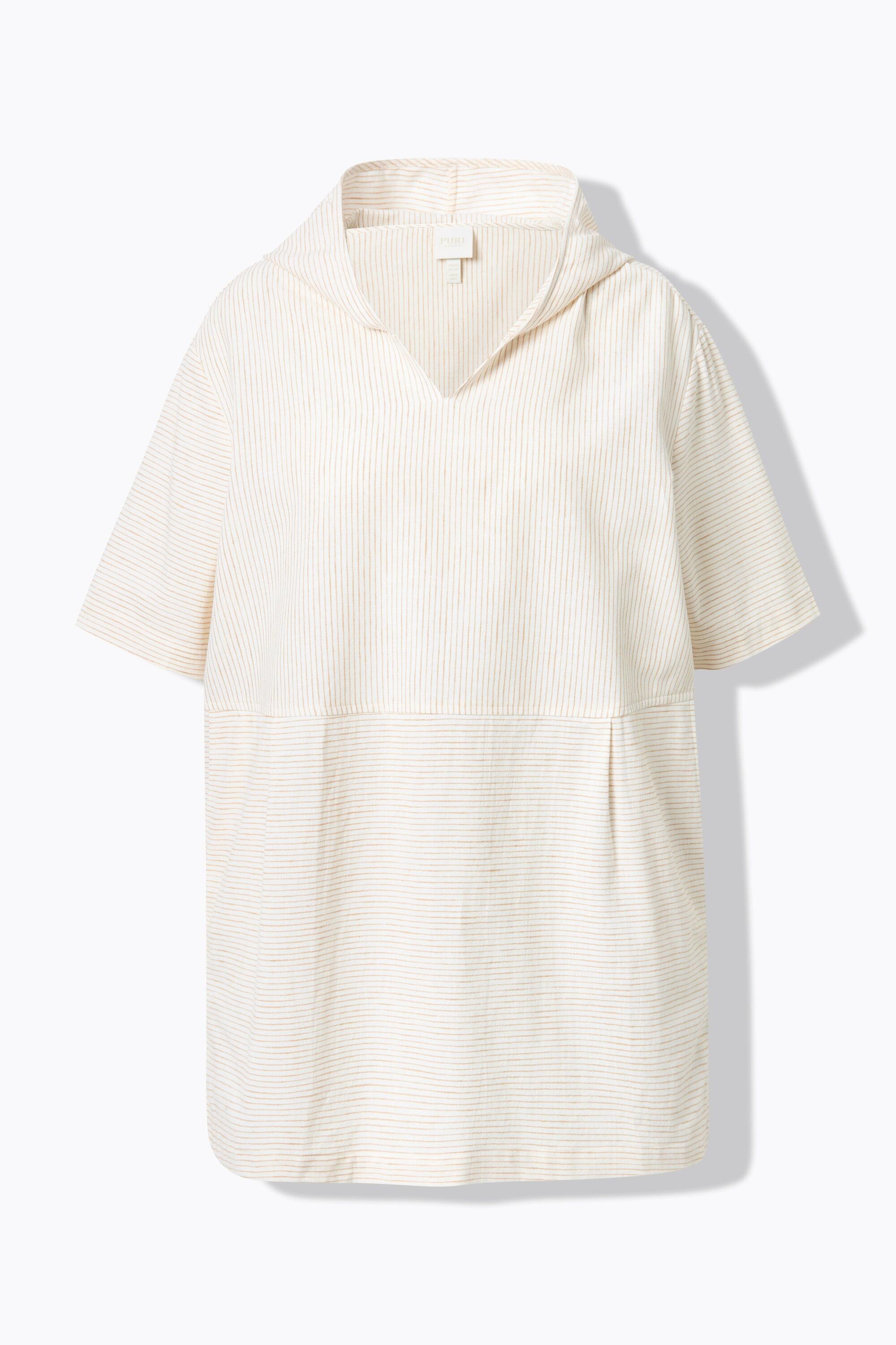 Ulla Popken Tunica Eggshape con Cappuccio Mezza Manica  