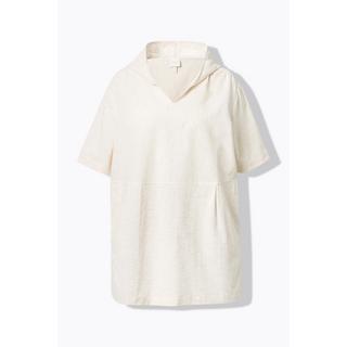 Ulla Popken Tunica Eggshape con Cappuccio Mezza Manica  