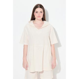 Ulla Popken Tunica Eggshape con Cappuccio Mezza Manica  