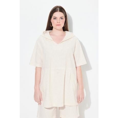 Ulla Popken Tunica Eggshape con Cappuccio Mezza Manica  