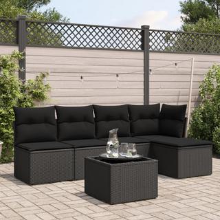 VidaXL Ensemble de canapés de jardin rotin synthétique  